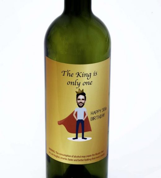 Funny wine label ,,King
